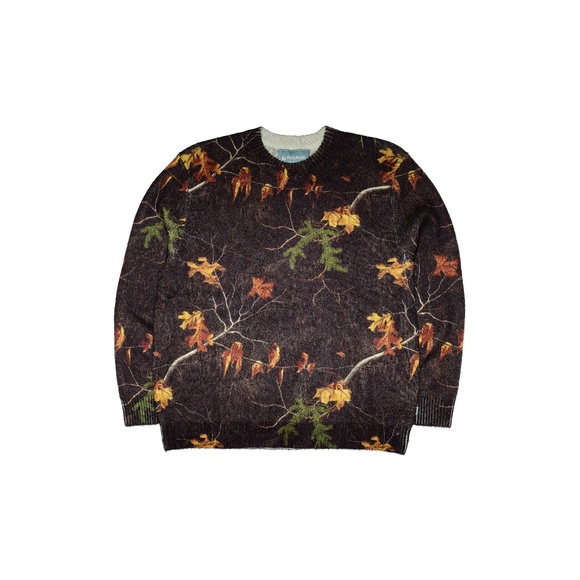 Brigade F/W 25' Black Tree Camo Mohair Knit Sweater - Picture 1 of 8